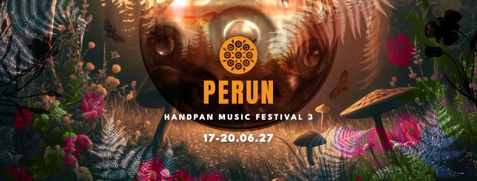 Baner festiwalu Perun Handpan Music Festival 3, 17-20.06.2027